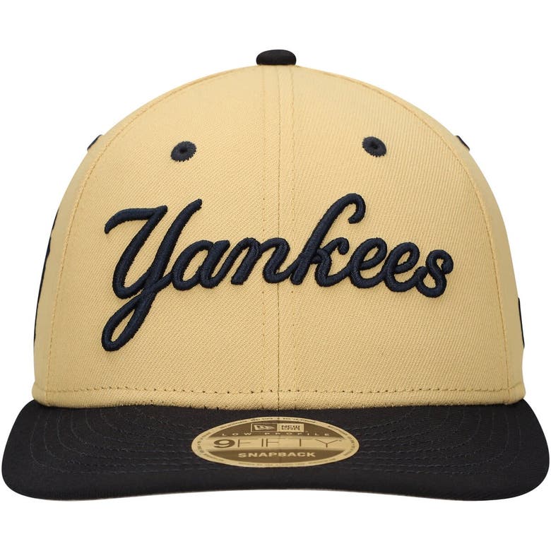 Shop New Era X Felt Gold New York Yankees Low Profile 9fifty Snapback Hat