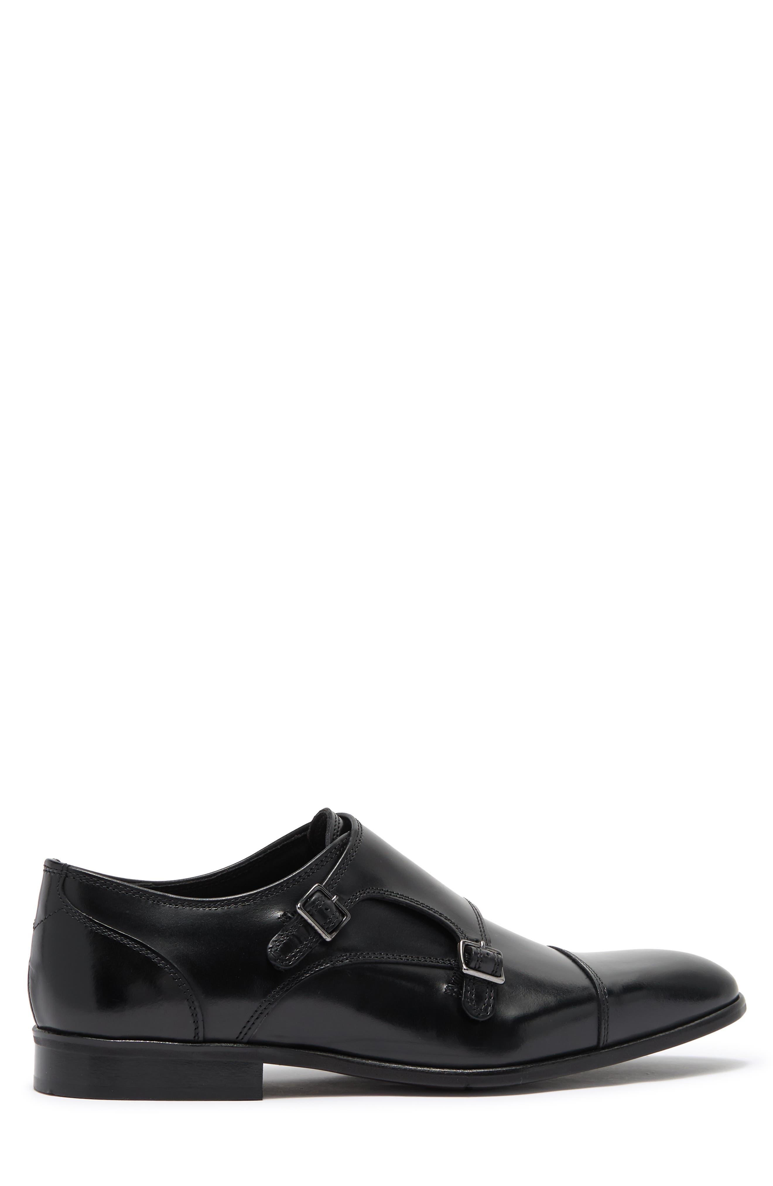 Bruno Magli Men's Dali Leather Dual-Strap Monk Shoes - Black - Size 9