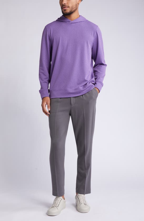 Shop Open Edit Print Pullover Hoodie In Purple Amaranth