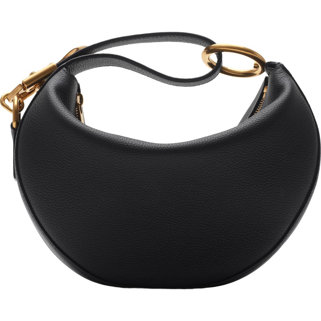 Burberry Mini Knight Arc Shoulder Handbag In Black