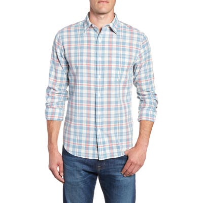 Faherty Ventura Plaid Sport Shirt, Blue