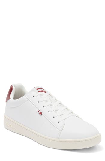 Ben Sherman Hampton Sneaker In White/red