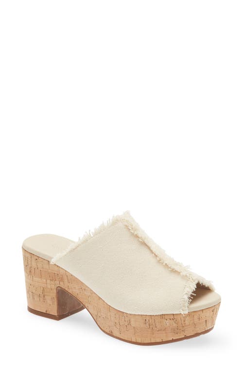 Chocolat Blu Grant Platform Sandal in Natural Linen at Nordstrom, Size 8.5