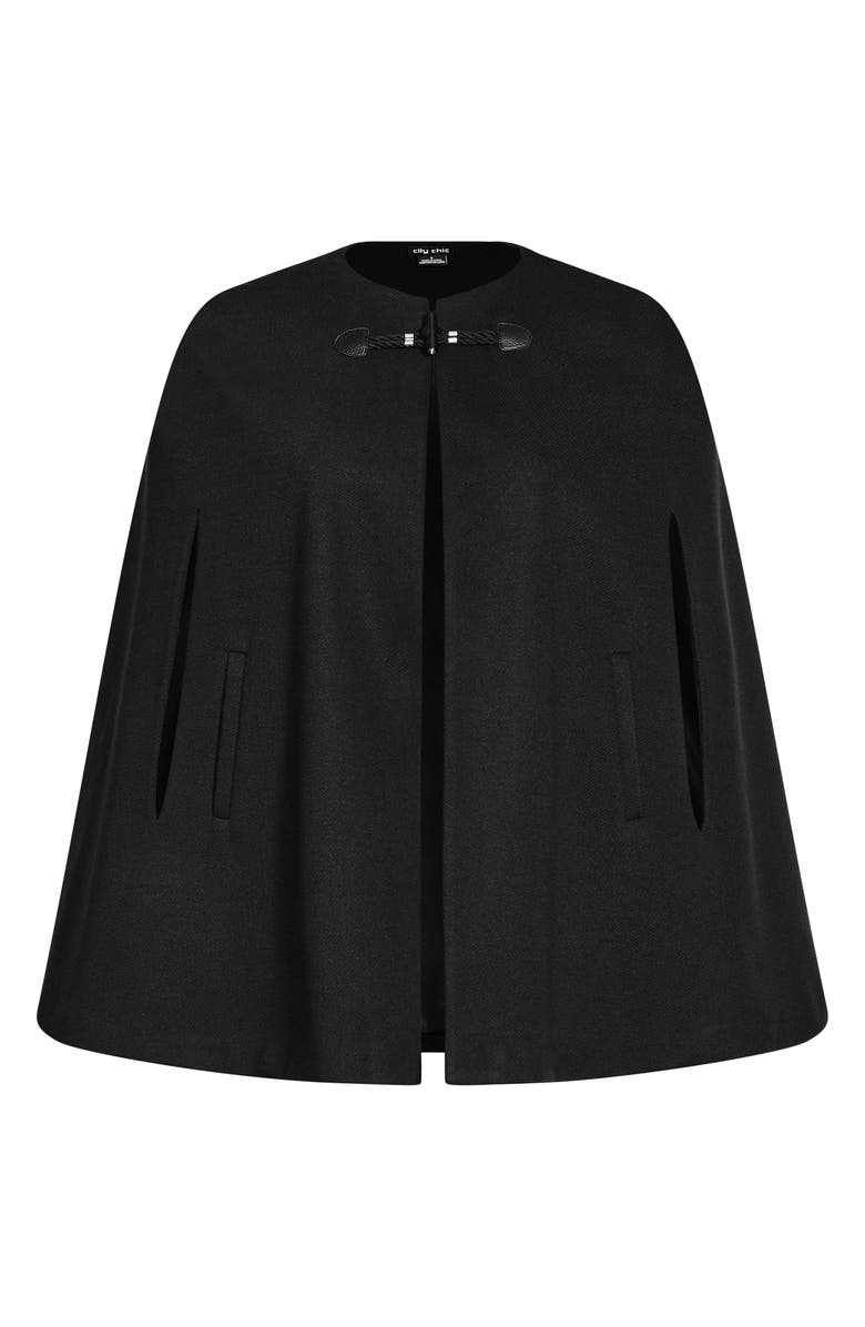 City Chic Elegant Cape Jacket, Main, color, 