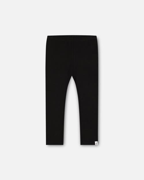 Deux Par Deux Girl's Rib Leggings Black at Nordstrom