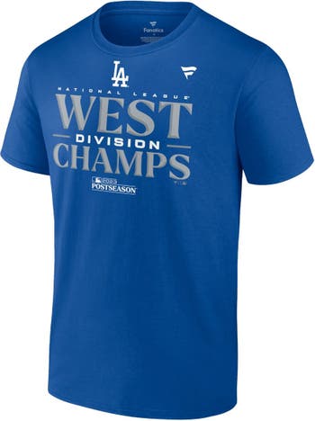 Men's Los Angeles Dodgers Fanatics Branded Royal 2023 NL West Division  Champions Locker Room T-Shirt