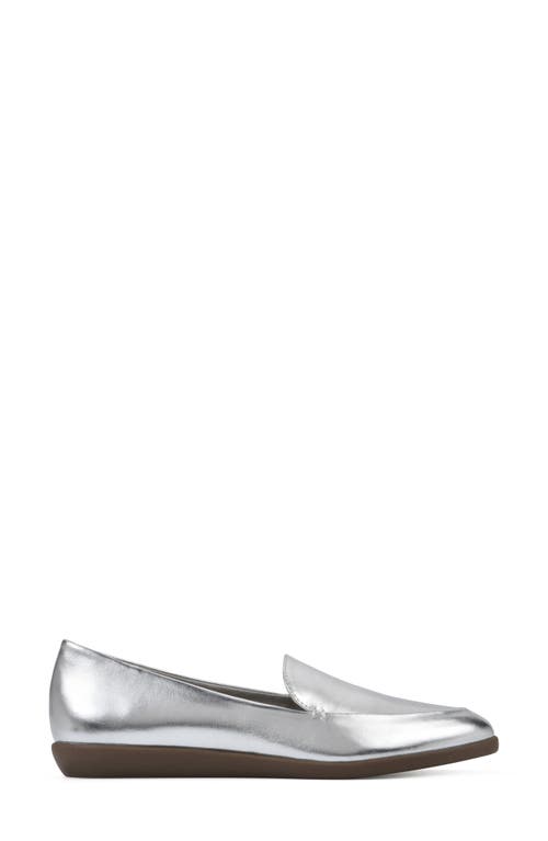 Shop Cliffs By White Mountain Mint Pointed Toe Loafer In Silver/metallic