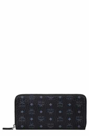 MCM Chain Leather Slim Wallet with Snap Summer Green India