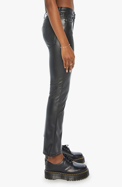 Shop Mother The Insider Flood Faux Leather Pants In Black - Black