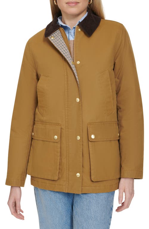 Shop Cole Haan Coated Hunter Jacket In Khaki