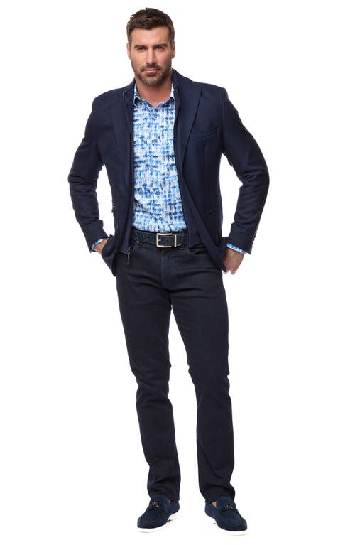 Shop Robert Graham The Jetset Wool Blend Sport Coat With Removable Bib In Navy