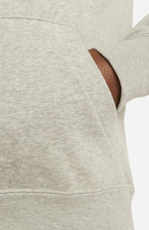 Nike Women's Sportswear Club Fleece Pullover Hoodie In Dark Grey Heather/white