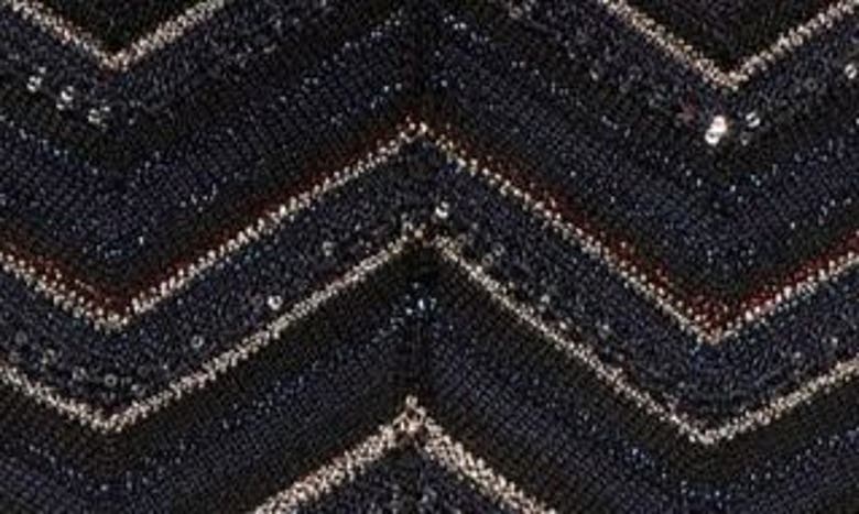 Shop Missoni Sparkle Chevron Sleeveless Sweater Dress In Multicolor Dark Blue Tones
