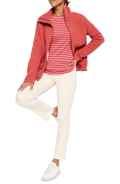 Nz Active By Nic+zoe Throw On Quilted Knit Jacket In Tandoori