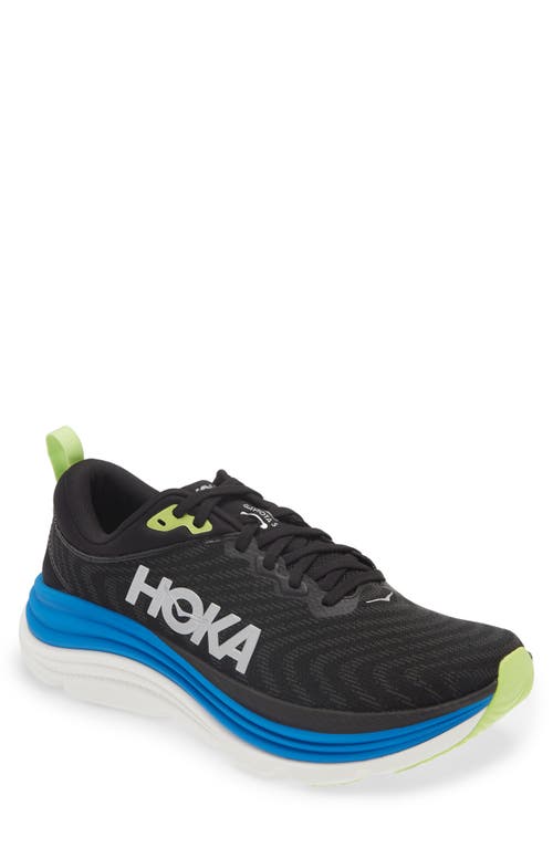 Shop Hoka Gaviota 5 Running Shoe In Black/electric Cobalt