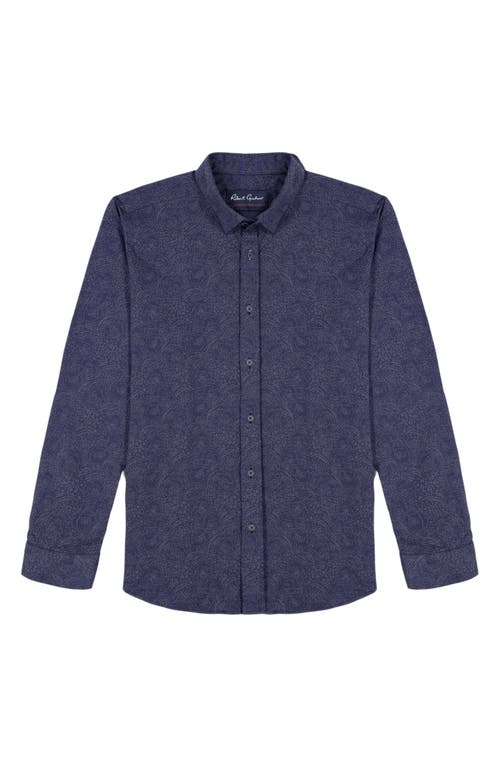 Shop Robert Graham Kevin Jacquard Button-up Shirt In Indigo