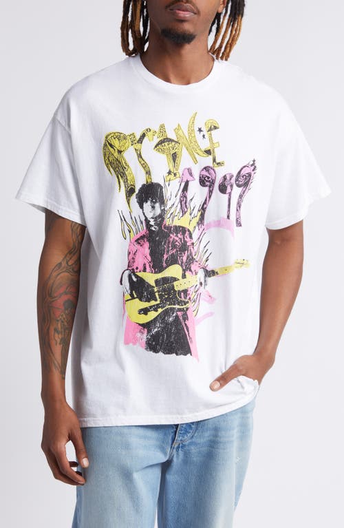 Prince 1999 Drop Cotton Graphic T-Shirt in White Over Dye