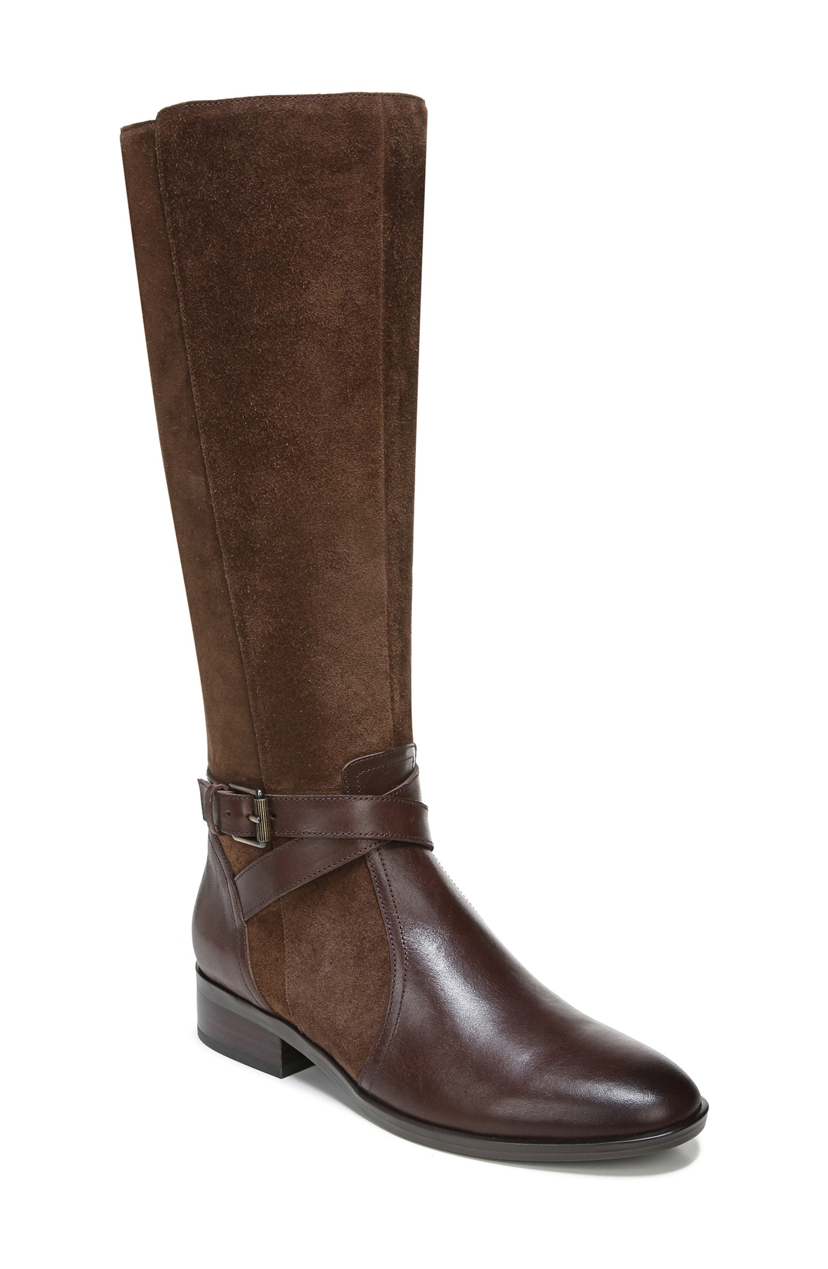 brown boots for wide calves