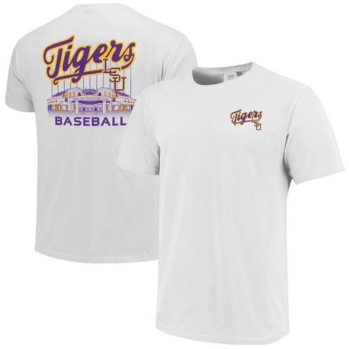 IMAGE ONE Men's White LSU Tigers Alex Box Stadium Baseball T-Shirt