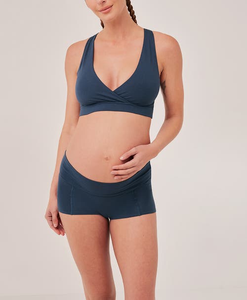 Pact Organic Maternity Nursing Bralette In French Navy