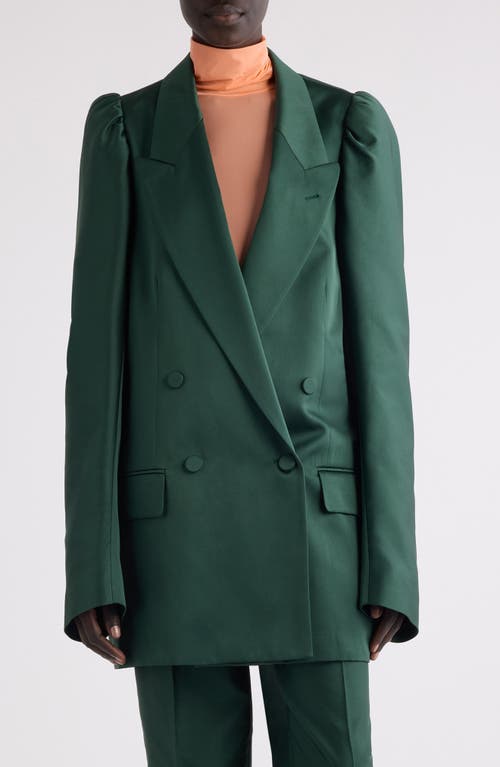 Shop Dries Van Noten Blinky Oversize Double Breasted Jacket In Green