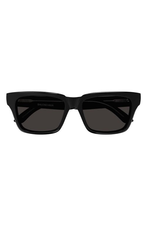 Balenciaga 55mm Rectangular Sunglasses in Black at Nordstrom