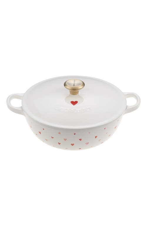 Le Creuset L'Amour Enamel Cast Iron Soup Pot in White at Nordstrom