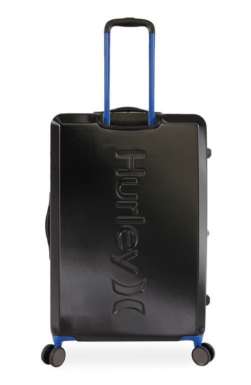 Shop Hurley Wave 29" Hardshell Spinner Suitcase In Black/blue