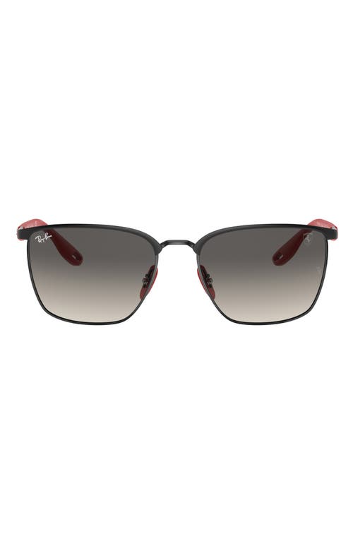 Ray-Ban x Ferrari Scuderia 56mm Square Sunglasses in Matte Black at Nordstrom