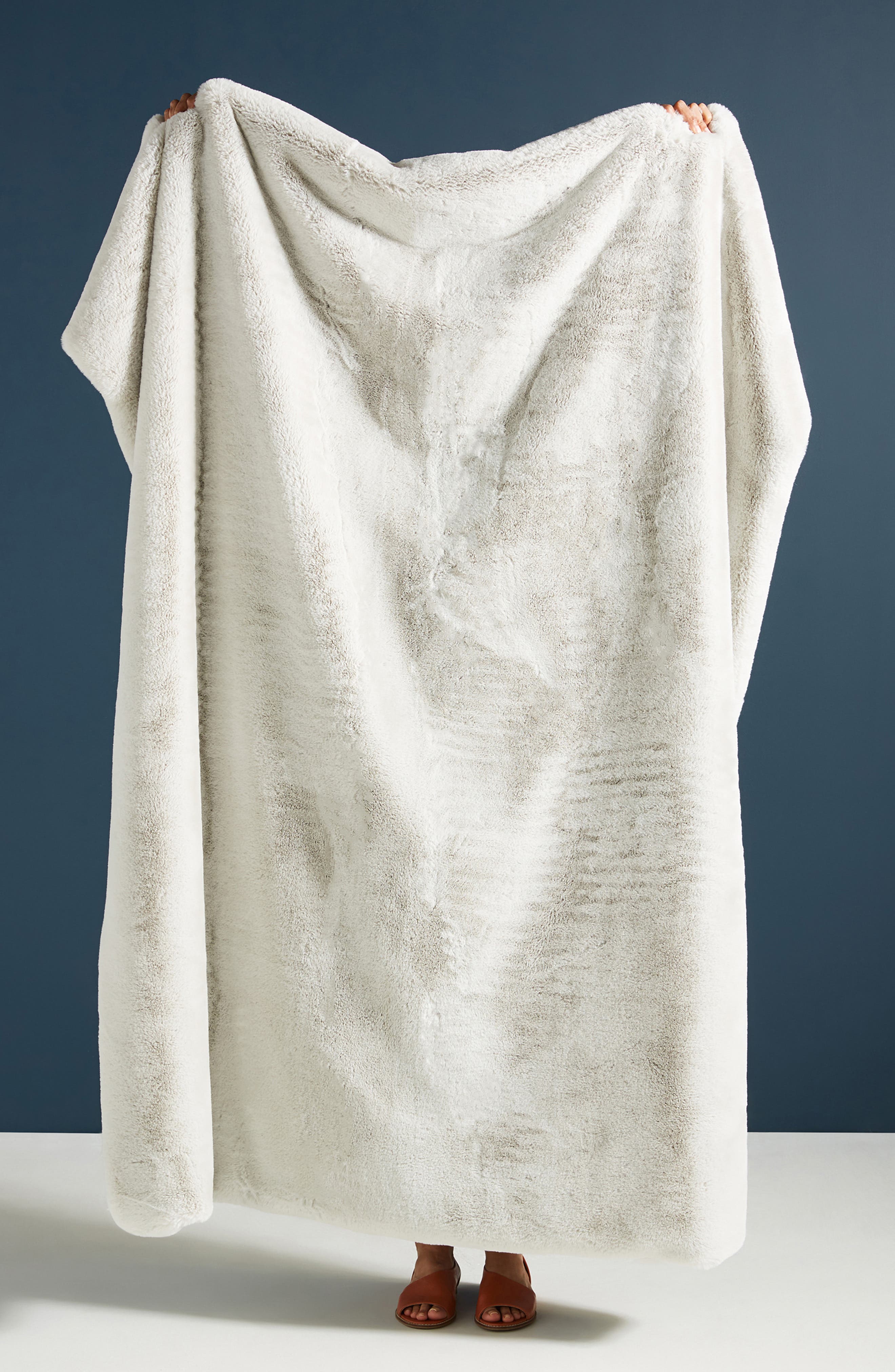 Anthropologie Sophie Faux Fur Throw Blanket Nordstrom