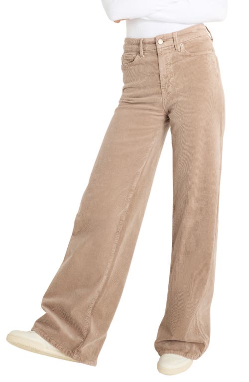 Good American Skate Stretch Cotton Blend Corduroy Pants In Flax