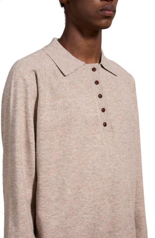 Shop Found Oversize Polo Sweater In Light Brown