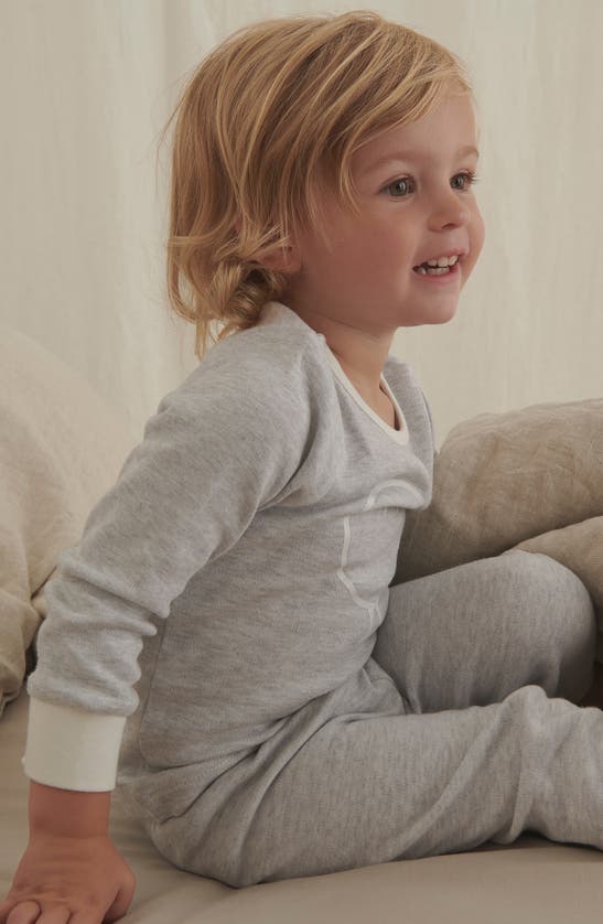Mori Snoozy Fitted Two-piece Graphic Pajamas In Grey