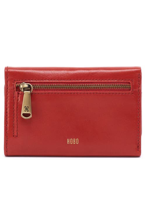 Shop Hobo Jill Leather Trifold Wallet In Brick