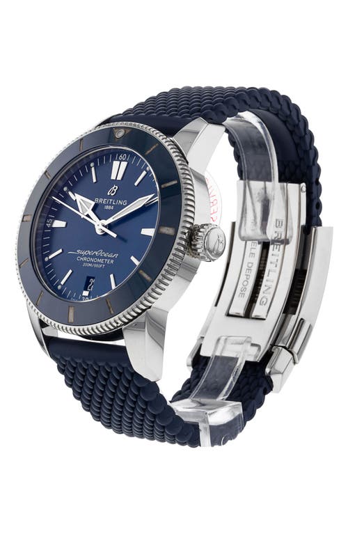 Shop Watchfinder & Co. Breitling  Superocean Heritage Rubber Strap Watch, 44mm In Blue