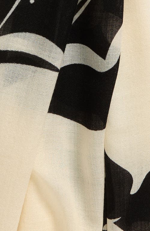 Burberry Equestrian Knight Wool Fringe Scarf In Calico