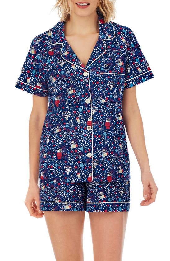 Bedhead Pajamas Peanuts® Short Pajamas In Snoopy Venice Beach ModeSens