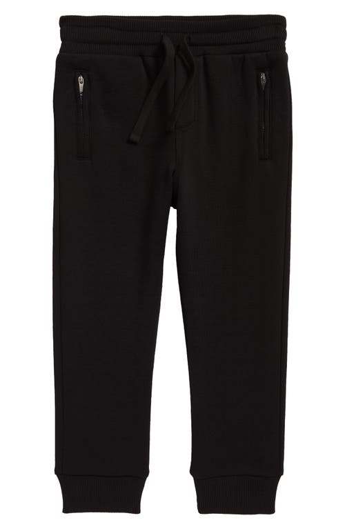 Dolce & Gabbana Kids' Logo Embroidered Cotton Joggers Black at Nordstrom,