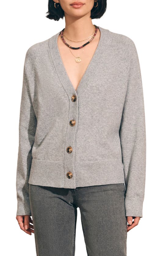 Faherty Jackson V-neck Cotton Blend Cardigan In Grey Heather