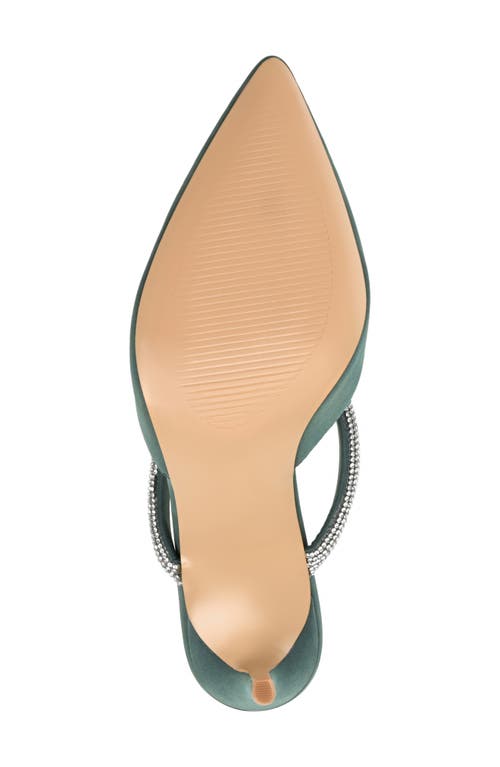Shop Journee Collection Lunna Crystal Embellished Pump In Green