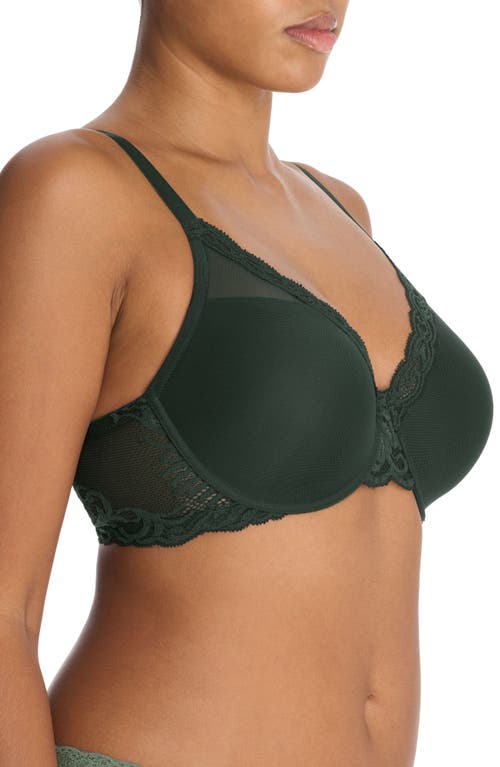 Shop Natori Feathers Full Figure Underwire Bra In Dark Forest