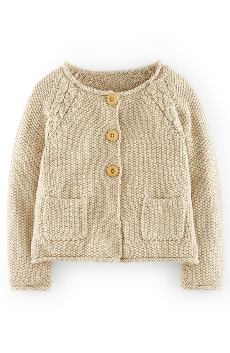 Mini Boden Cable Knit Detail Button Cardigan (Toddler Girls, Little ...