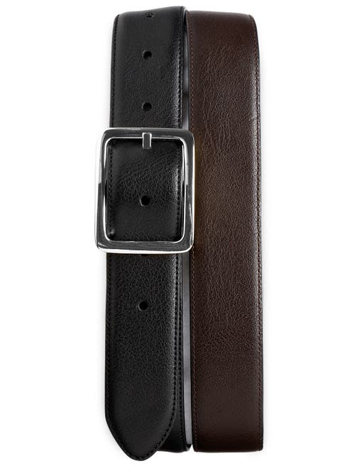 Harbor Bay Reversible Leather Dress Belt In Blk Brown