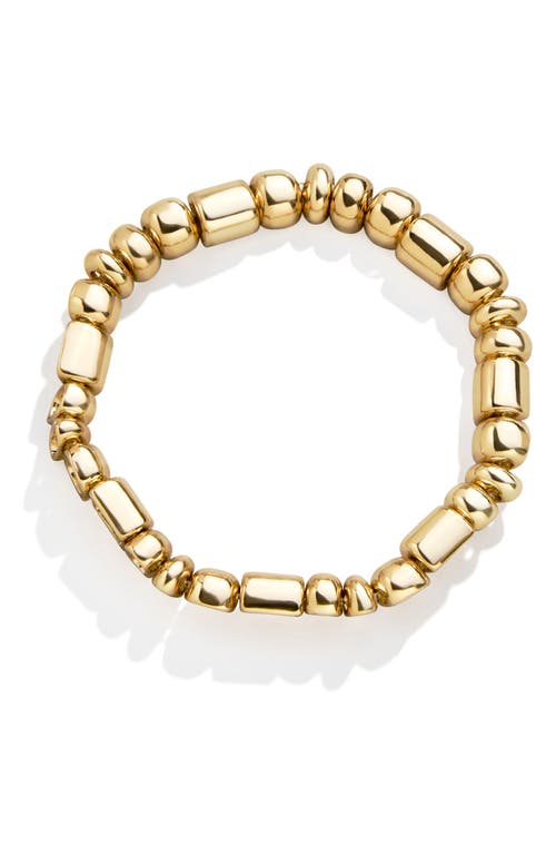 BaubleBar Mixed Bead Stretch Bracelet in Gold at Nordstrom