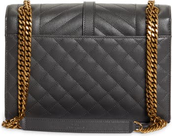 Saint Laurent Medium Cassandra Quilted Leather Envelope Bag