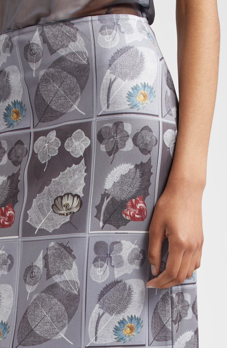 ELLISS Phantom Flower Rib Midi Skirt Nordstrom