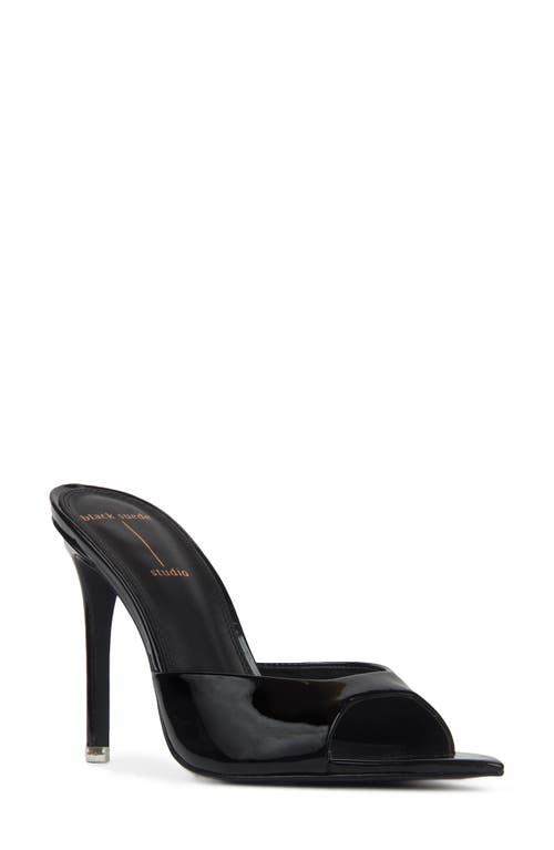 BLACK SUEDE STUDIO Brea Pointed Toe Sandal in Black Patent at Nordstrom, Size 12Us