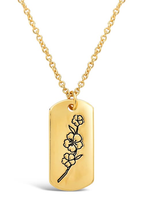Sterling Forever Birth Flower Pendant Necklace In Gold/march