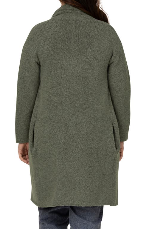 Shop Kindred Bravely Chloe Fuzzy Oversize Cardigan In Thyme