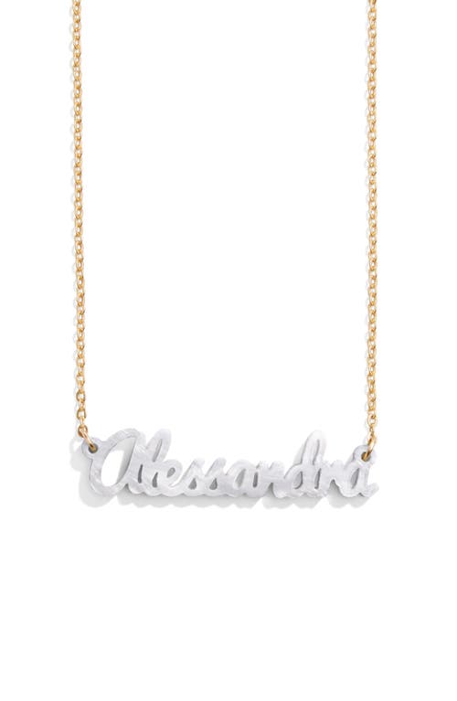 BaubleBar Personalized Pendant Necklace in Pearl at Nordstrom